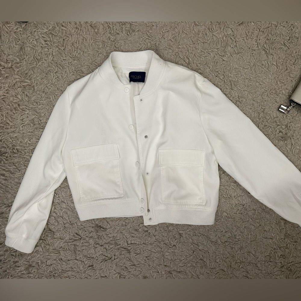 Rachel Roy cropped bomber jacket size small